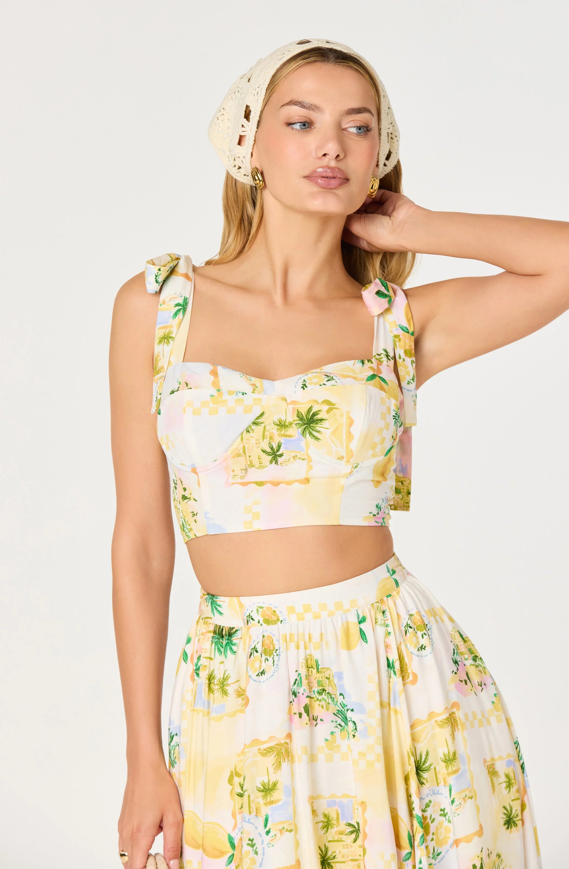 Inixyf Kaleigh Tie-Strap Bustier Top