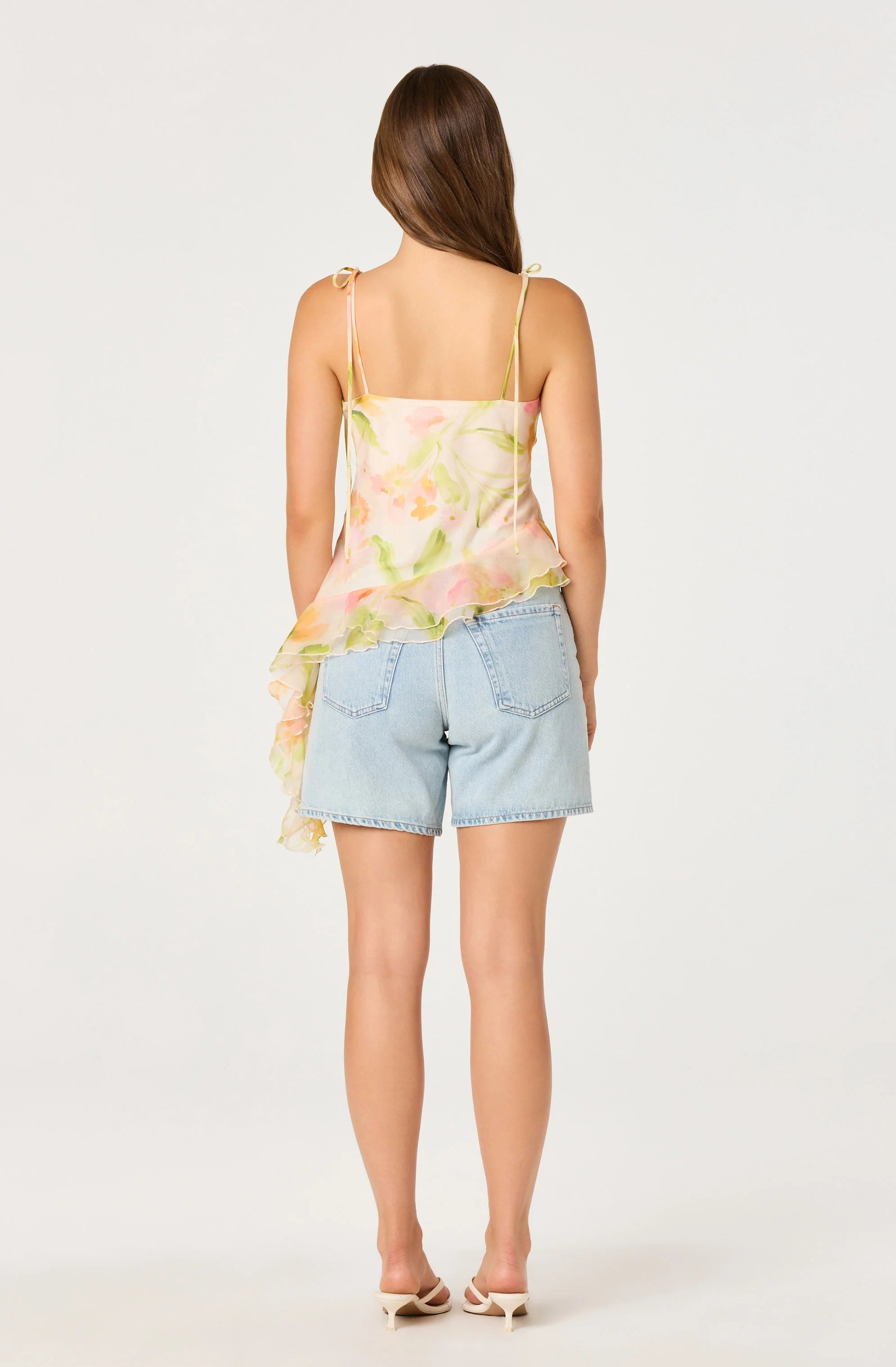 Inixyf Mejra Floral Ruffle Asymmetric Cami