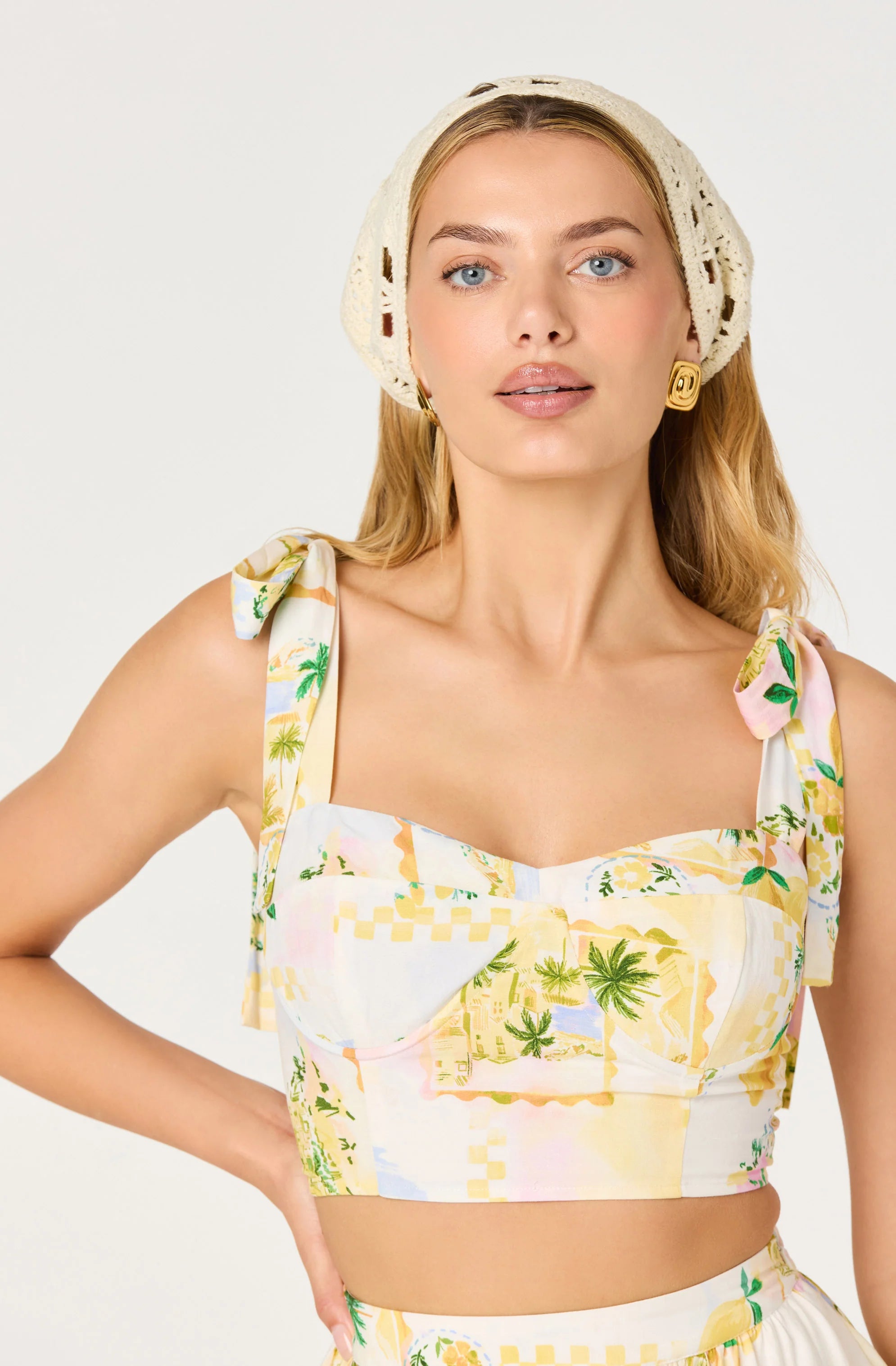 Inixyf Kaleigh Tie-Strap Bustier Top