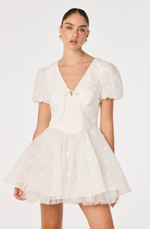 Inixyf Sommer 3D Floral Mini Dress